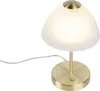LED stolová lampa - biela - mosadz - opálové sklo - V 24 cm Náhľad obrázku produktu 4