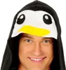 Close-up of a person wearing a penguin-themed hood. Produktbild-Vorschau