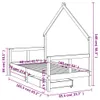 vidaXL Dětská postýlka se zásuvkami 80x160 cm borovicový Náhled obrázku produktu 8