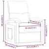 vidaXL Fauteuil relax électrique vin rouge tissu Voir les images du produit 13