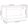 TV-Schrank Grau 60x35x35 cm Massivholz Kiefer Produktbild-Vorschau 8