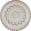 vidaXL Tapis Jute Tressé Imprimé 120 cm Rond Voir les images du produit 6
