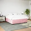 vidaXL Bedframe, roze, 200x200 cm, fluweel Productafbeelding-voorbeeld 2
