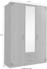 Kleiderschrank Bochum Drehtürenschrank 135x58x199cm Graphit Produktbild-Vorschau 3