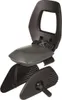 A black and dark gray child bicycle seat with footrests. Produktbild-Vorschau