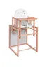 Kinderhochstuhl Holz 2in1 – Baby Hochstuhl mit Tisch – Produktbild-Vorschau 2