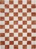 Volero - Teppich Kariert - Blox Terracotta Weiß - 140x200 Produktbild-Vorschau 2