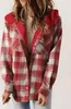 ASKSA Damen Jacke Karierte Winterjacke Oversize Langarm Produktbild-Vorschau 2