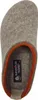 A top-down view of a beige felt slipper with an orange trim. Produktbild-Vorschau