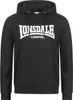 A black Lonsdale London hoodie with white text logo. Produktbild-Vorschau