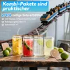 XINZI Verres à cocktail 6x500ml avec couvercle & paille, Voir les images du produit 3