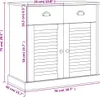 vidaXL Sideboard avec tiroirs VIGO 78x40x75 cm pin massif Voir les images du produit 8