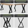 DIY Tischkufen 45x71cm X-Form Tischgestell Esszimmertisch Produktbild-Vorschau 7