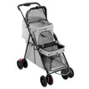 Hundewagen Faltbar,Hundebuggy für 2 Hunde,Oxford & Metall, Produktbild-Vorschau 5