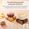 Plogis® Bambus Stövchen – Handgefertigter Teewärmer aus Produktbild-Vorschau 6