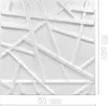 A white 3D wall panel with a geometric pattern. Produktbild-Vorschau