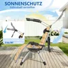 Chaise longue de jardin pliable LZQ avec pare-soleil, Voir les images du produit 6