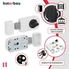 Product image showing a lock and its components, along with icons and text describing its features and usage. Náhled obrázku produktu