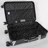 An open black suitcase with a patterned interior, shown against a white background. Produktbild-Vorschau
