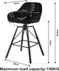 WOLTU Barhocker 2er Set, mit Lehne Fußstütze, drehbar, Produktbild-Vorschau 3