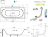ECOLAM Badewanne 150x75 RECHTS Avita Eckbadewanne mit Produktbild-Vorschau 2