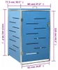 vidaXL Mülltonnenbox für 1 Tonne 69x77,5x115 cm Edelstahl Produktbild-Vorschau 8
