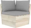 Garten-Palettensofa 2-Sitzer mit Kissen Fichtenholz Produktbild-Vorschau 4
