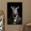 MuchoWow® - Leinwandbilder - Zebra - Porträt - Schwarz - Produktbild-Vorschau 5