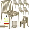 Lot de 6 chaises de jardin tillvex® empilables et Voir les images du produit 1