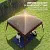 Outdoor Ersatzdach Pavillon 3x3x1.96m Coffee Polyester Produktbild-Vorschau 5