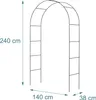 Relaxdays Rosenbogen Metall, 2er Set, Torbogen Garten, Produktbild-Vorschau 4