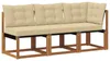 vidaXL Outdoor Mittel- und Ecksofa mit Kissen 3 Stück Natur Produktbild-Vorschau 1