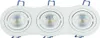 A white, multi-head LED spotlight fixture with blue spring clips. Podgląd zdjęcia produktu