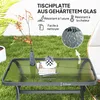 Outsunny Beistelltisch Hartglas Kaffeetisch Couchtisch mit Produktbild-Vorschau 6