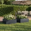 vidaXL Vasi da giardino, 2 pezzi, antracite, 60 x 60 x 20 Anteprima dell’immagine prodotto 2