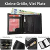 FOMAX Mini Herren Geldbörse aus echtem Leder mit RFID Produktbild-Vorschau 3