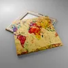 Bild auf Leinwand - Leinwandbild - Karte Welt modern - Produktbild-Vorschau 2