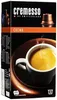 A box of Cremesso coffee capsules with a cup of coffee. Anteprima dell’immagine prodotto