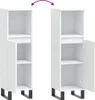 vidaXL Kúpeľňová skrinka biela 30x30x100 cm Materiál na Náhľad obrázku produktu 10
