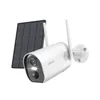 A white security camera with a solar panel attached, shown against a white background. Náhled obrázku produktu