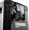 Close-up of a black Toughbuilt StackTech tool case with a padlock. Anteprima dell’immagine prodotto