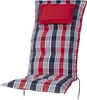 Auflage Hochlehner Rom 2128 rot-blau-grau kariert 123x50x9 Produktbild-Vorschau 1