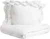 HOMLA MORAIN Mikrofaser-Bettwäsche weiß mit Spitze 220x200 Produktbild-Vorschau 1