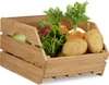 Relaxdays Universal Stapelkiste aus Bambus Holz, offene Produktbild-Vorschau 1