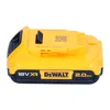A yellow and black DeWalt 18V XR 2.0 Ah lithium-ion battery pack is shown against a white background. Produktbild-Vorschau