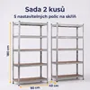 IvoQ Regálové jednotky sada 2 ks – 180 x 90 x 40 cm – Náhled obrázku produktu 4