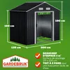 GARDEBRUK® Abri de jardin métal XL 2m² fondation Voir les images du produit 3