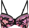 LASCANA Bügel-Bikini-Top Bohemian schwarz-pink Größe 36 Cup Produktbild-Vorschau 1