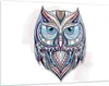 Bilder auf glas - Owl aztekische Tierwelt Grafik - 120x80cm Produktbild-Vorschau 1
