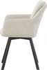 xonox.home Stuhl 2er Set Sophie Chenille-Optik creme Produktbild-Vorschau 4